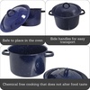 image:imageIMUSA USA C206661062810W Speckled Enamel Stock Pot with Lid 4 Quart Blue4 Quarts Pack of 2
