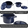 image:imageIMUSA USA C206661062810W Speckled Enamel Stock Pot with Lid 4 Quart Blue6 Quarts