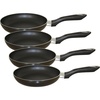image:imageIMUSA 8 Inch Bistro Aluminum Nonstick Fry Pan with Cooltouch Handle Black8 Inch Pack of 4