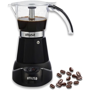 image:imageIMUSA 6 or 3 Cup Electric Espresso Maker with Cooltouch Handle BlackBlack