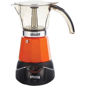 image:imageIMUSA 6 or 3 Cup Electric Espresso Maker with Cooltouch Handle BlackOrange