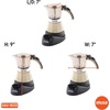 image:imageIMUSA 6 or 3 Cup Electric Boricua Espresso Coffee Maker RedAlmond