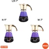 image:imageIMUSA 6 or 3 Cup Electric Boricua Espresso Coffee Maker RedPurple
