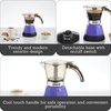 image:imageIMUSA 6 or 3 Cup Electric Boricua Espresso Coffee Maker RedPurple