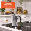 image:imageImusa 3 Cup Stovetop Espresso Maker with Heart Shaped Knob SilverAluminum