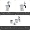 image:imageImusa 3 Cup Stovetop Espresso Maker with Heart Shaped Knob SilverAluminum