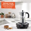 image:imageImusa 3 Cup Stovetop Espresso Maker with Heart Shaped Knob SilverAluminum