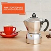image:imageImusa 3 Cup Stovetop Espresso Maker with Heart Shaped Knob SilverEpic