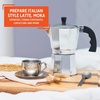 image:imageImusa 3 Cup Stovetop Espresso Maker with Heart Shaped Knob SilverSilver