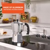 image:imageImusa 3 Cup Stovetop Espresso Maker with Heart Shaped Knob SilverSilver