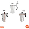 image:imageImusa 3 Cup Stovetop Espresso Maker with Heart Shaped Knob SilverSilver