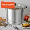image:imageIMUSA USA Aluminum Steamer with Glass Lid Size 16Quart Silver16Quart
