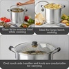 image:imageIMUSA USA Aluminum Steamer with Glass Lid Size 16Quart Silver16Quart
