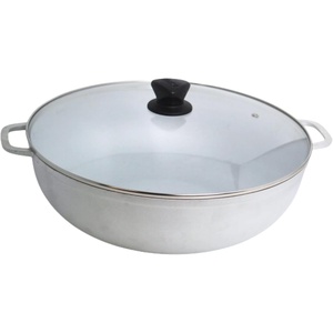 image:imageIMUSA 11 Qt Cast Aluminum Caldero with Glass Lid Oven Safe
